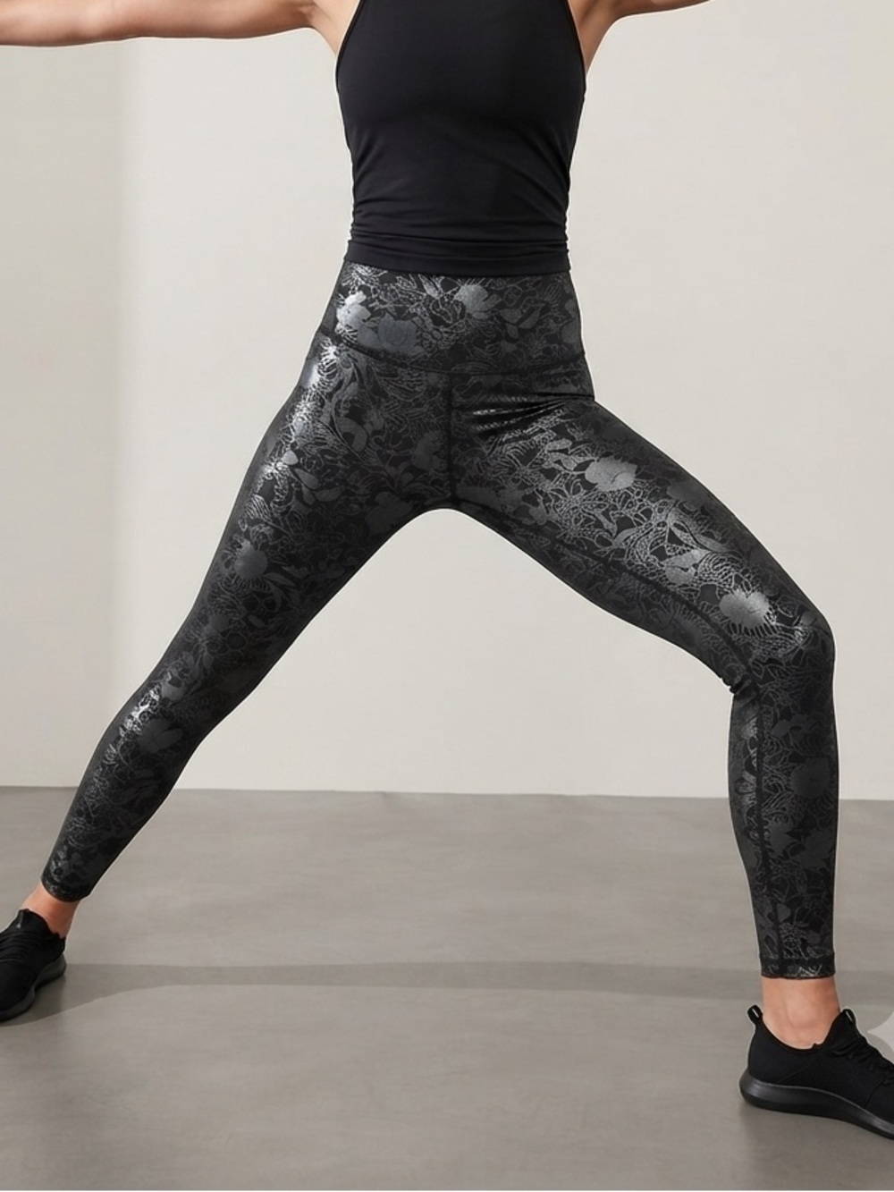 Lululemon Wunder Train High-Rise Tight 25" *Foil Floral Black Size S